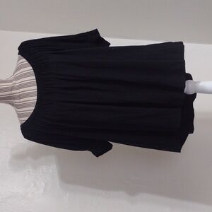 For Joseph Black Scoop Neck Oversized Jersey Knit Top Size S